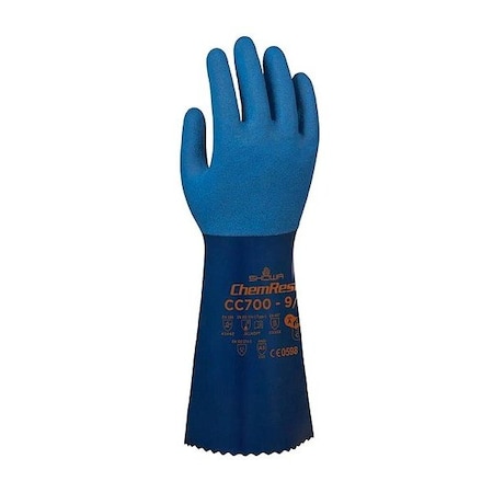 Showa Chemical Glove, Blue, A5, Nitrile CC700L-09