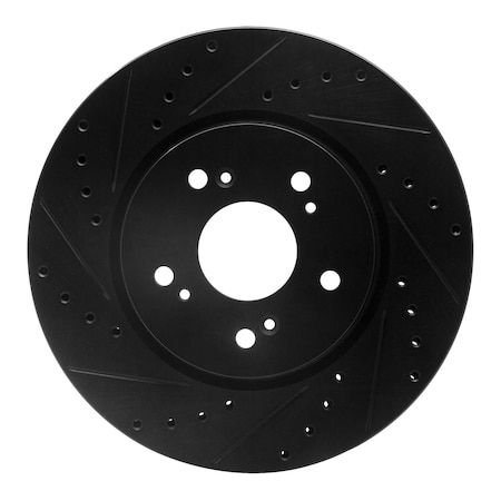 Dynamic Friction Co DFC Brake Rotor - Drilled and Slotted - Black 633-59055L