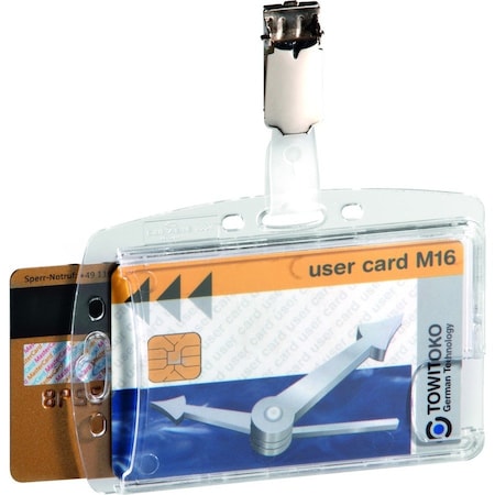 Durable Office Products ID Badge Holder, Shell Style, PK25 801319