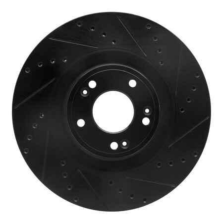 Dynamic Friction Co DFC Brake Rotor - Drilled and Slotted - Black 633-03036R