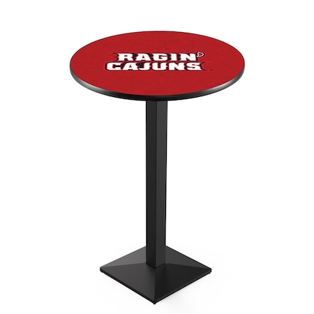 Holland Bar Stool Co 36" Blk Wrinkle Louisiana-Lafayette Pub Table, 36" dia. Top L217B3636LA-Laf