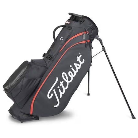 Titleist Players 5 Stand Bag, Black/Black/Red TB23SX8-006