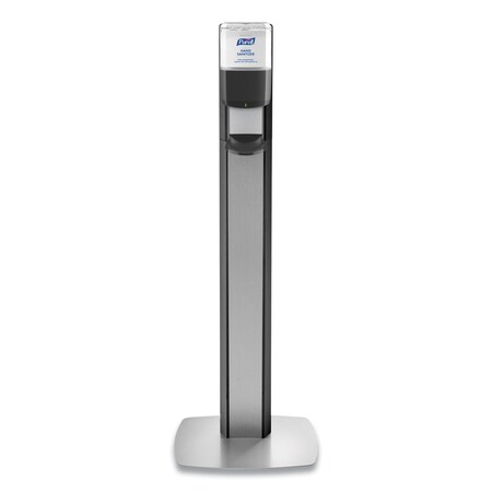 Purell MESSENGER ES8 Silver Panel Floor Stand with Dispenser, 1,200 mL, 16.75 x 6 x 40, Silver/Graphite 7318-DS-SLV
