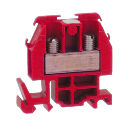 Square D Terminal Block, Not Applicable Pole, 60 A, 600 V AC/DC, 8 AWG, Red 9080GRR6