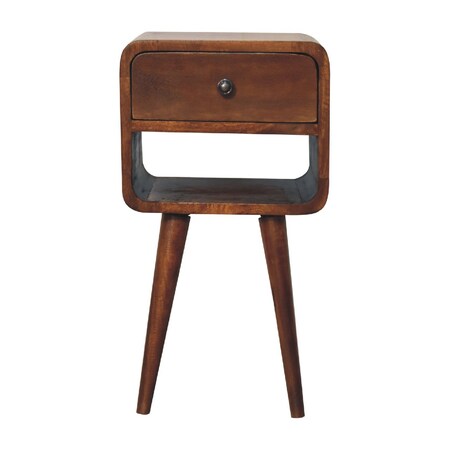 Homeroots 22" Brown Solid Wood One Drawer Nightstand 651476