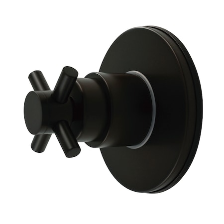 Kingston Brass Single-Handle Six-Way Diverter Valve with Round Trim Kit, Matte Black KS4030DX