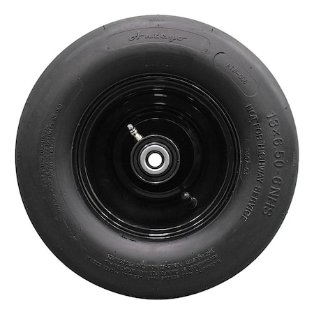Antego Single 13x6.50-6 Black Wheel  for Carlisle, Exmark, Scag, Toro, JThomas, Sunbelt, and Rotary A6451210090804136506