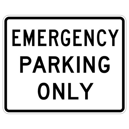 Sign Solutions Usa Parking Sign, 30 in W, Aluminum Sign, White DUS10HWT3024R8-4