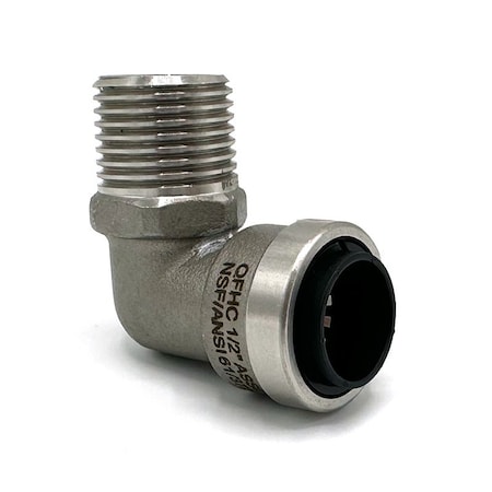 Zoro Select Male Elbow, Stainless Steel, Not Applicable SS813MR