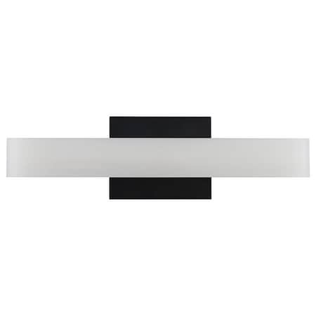 Westgate 18in ARCHITECTURAL VANITY WITH WIDE SOLID LENS, 5CCT 18W 1260LM BK, 27K/30K/35K/40K/50K, Black LVJ-18-MCT5-BK