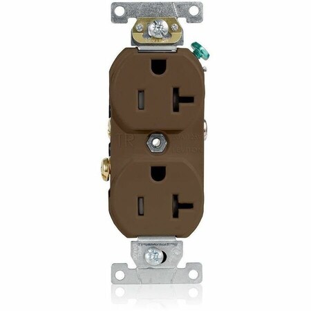 Leviton Commercial Grade Tamper-Resistant Duplex Receptacle, 20 Amp, 125 Volt TBR20