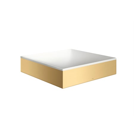 Axor Suite Sinks Square Sink without Overflow, 15 3/4" x 15 3/4" in Brushed Gold Optic 42003250