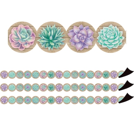 Teacher Created Resources Rustic Bloom Magnetic Border, 24 Feet Per Pack, 3PK TCR77559