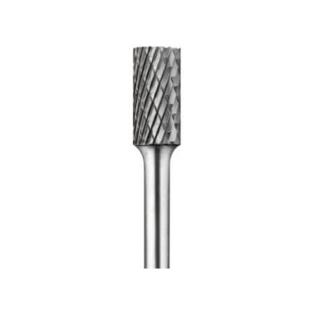 Pferd Carbide Cylindrical/Plain Bur Bit, 1/2 inDia. x 1 inL Cut, 1/4 in Shank, Alt. Diamond 419-24102