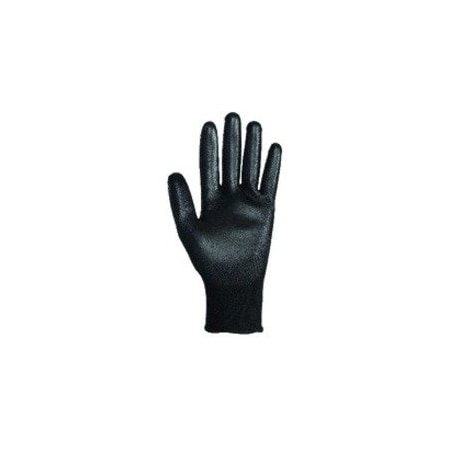 Kleenguard Coated Gloves, Polyurethane, Flat, Palm, 3 Abrasion Level, Black, M (8) 1 PR 13838
