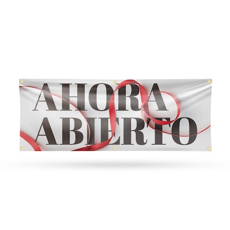 Signmission Ahora Abierto, 24 Inch x 72 Inch, Vinyl Banner B-72-30455