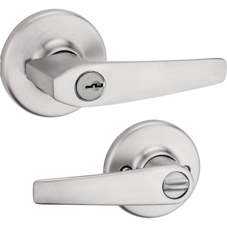 Kwikset Delta Entry Door Lever Lockset Satin Chrome 405DL 26D 6AL RCS K4 V1
