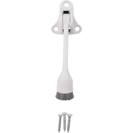 National Hardware V238 Kickdown Door Stop White Finish N248435