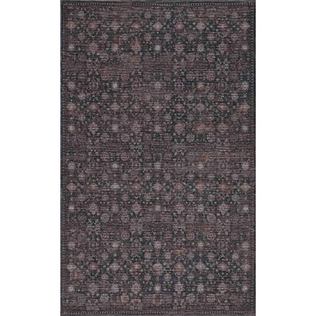 Jonathan Y Petunia Distressed All-Over Floral Border Non-Slip Washable Rust/Charcoal 8ft x 10ft Area Rug PTN102F-8