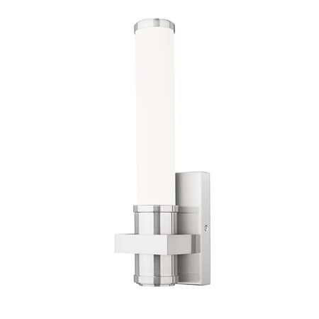 Z-Lite Idris 1 Light Wall Sconce, Brushed Nickel/Opal White, 5 In W 1019-1S-BN-LED