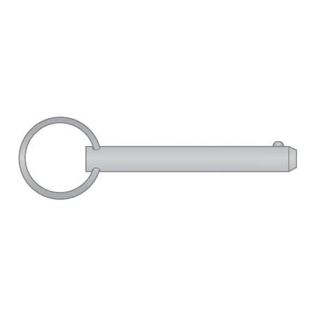 Huyett Detent Pin, 316 Stainless Steel, 0.250 in Dia x 1.500 in Effective Length x 0.254 in Hole Dia DTPS6-0250-1500