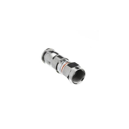 Swe-Tech 3C RG6 Quad Shield F-PIN Compression Connector Orange Band, 25PK FWT31X4-32325