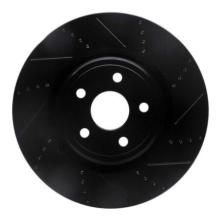 Dynamic Friction Co DFC Brake Rotor - Drilled and Slotted - Black 633-42009R