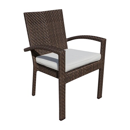 Hospitality Rattan Patio Soho Stackable Armchair with Cushion 903-3304-JBP-A-CUSH