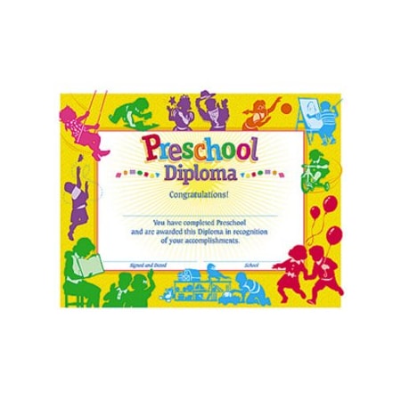 Trend Enterprises Classic Preschool Diploma, 30 Per Pack, PK6 T17001