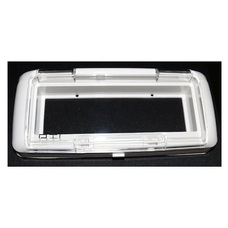 Dti Single Standard DIN Size Marine Radio Cover, Hinged White with White Rubber Seals DTI4201MR