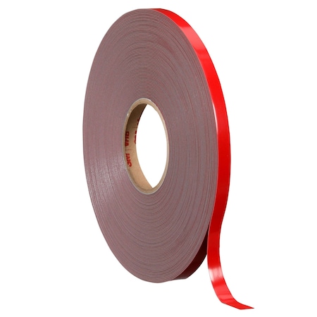 3M Double-Sided Foam Tape, 3/4 in W, 36 yd L, 1/16 in, Polyethylene Foam, Double-Sided, 12 PK 4611
