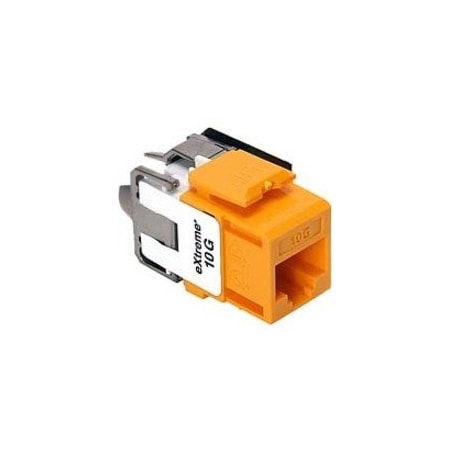 Leviton Extreme Cat6A Quickport Yellow, Connector, Channel-Rated 6110G-RY6