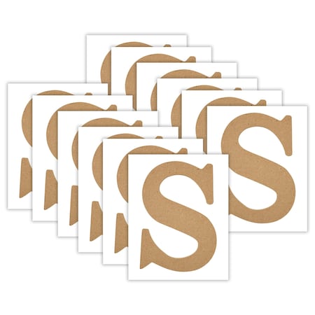 Plaid MDF Letter, S, 5 Inch, 12PK 63572
