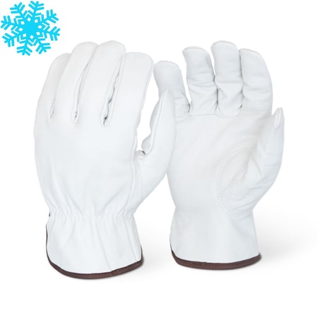 Firm Touch Goatskin, White Fleece Lined, XL, 12PK 2852 XL