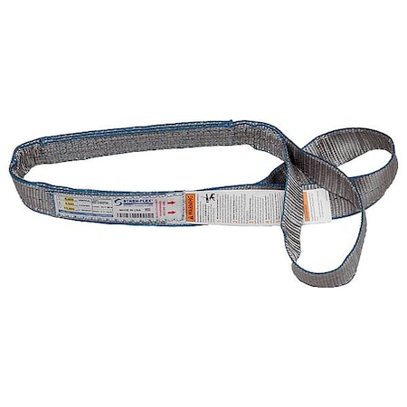 Stren-Flex Web Sling, Flat Eye, 12 ft L, 16400 lb Cap EEF-4-903PGE-12