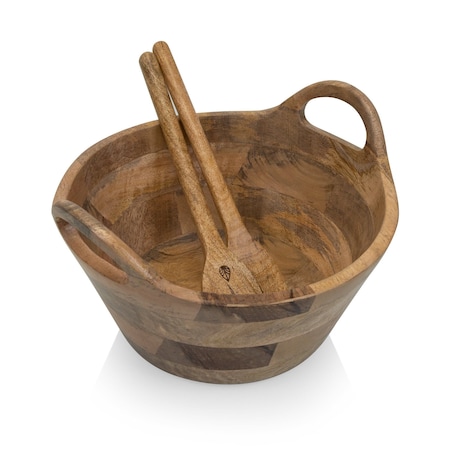 Picnic Time Family Of Brands Ciotola Large Serving Bowl with Handles, Mango Wood 873-03-511-000-0