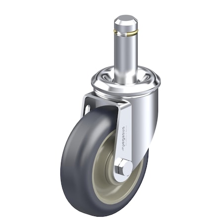 Pegasus Caster, Swivl Stem, Gray Urethane, 250 lb. P12S-UP035B-SG6