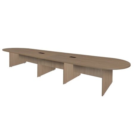 Regency Round Modular Conference Tables, 192 in W, 52 in L, 29 in H, Wood Top, Noble Oak LCTRT19252NO