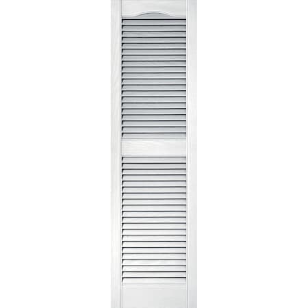 Builders Edge 15''x52'' Vinyl Louvered Shutter, 2PK 23140052001