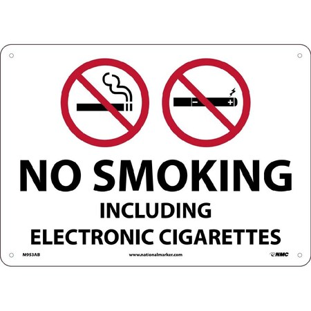 Nmc No Smoking Including E Cigarettes Sign, M953AB M953AB