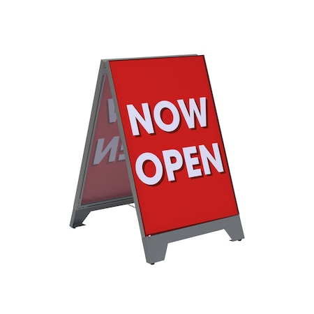 Showdown Displays 42 In  Impress A-Frame Kit - Now Open Red 908010-002