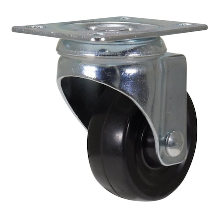 Vestil Rubber Swivel Caster 3 In. Diameter x 1 In. Width 198 Lb. Capacity Black CST-VE-3X1RU-S