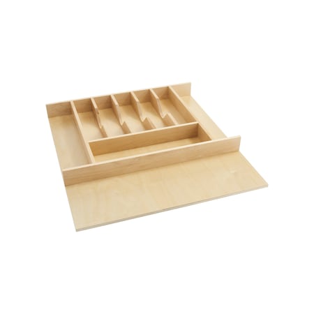 Rev-A-Shelf Drawer Insert, Maple Wood, Natural Maple, 20.63 in W, 2.38 in H, 22 in D 4WCT-3SH