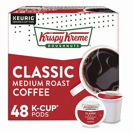 Krispy Kreme Doughnuts Classic Coffee K-Cups, Medium Roast, 0.33 oz, 48PK 5000346401