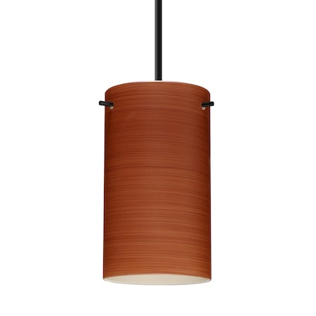 Besa Lighting Besa Stilo 7 Pendant, Cherry, Black Finish, 1x 5W LED 1BT-4404CH-LED-BK