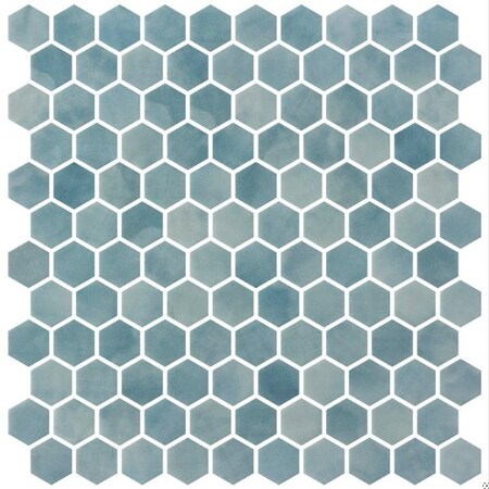 Andova Tiles SAMPLE-Watelle Honeycomb Marble Look Recycled Matte Glass  Hexagon Mosaic Wall & Floor Mosaic Tile SAM-ANDWAT1322