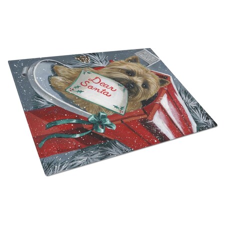 Carolines Treasures Cairn Terrier Christmas Letter to Santa Glass Cutting Board - Large PPP3054LCB