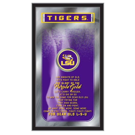 Holland Bar Stool Co Louisiana State 26" x 15" Fight Song Mirror MFghtLaStUn