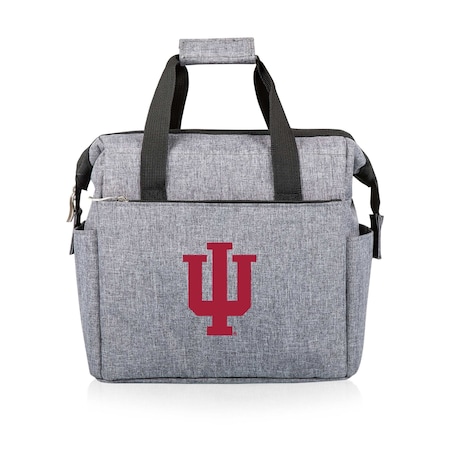 Picnic Time Family Of Brands NCAA Indiana Hoosiers On The Go Lunch Bag Cooler - Soft Cooler Lunch Box, Heathered Gray 510-00-105-674-0