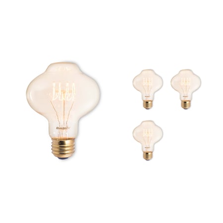 Bulbrite 40-Watt BT27 Incandescent Light Bulb Medium Base (E26) Antique Nostalgic Thread 2200K, 4PK 861230